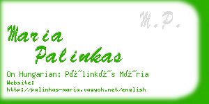 maria palinkas business card